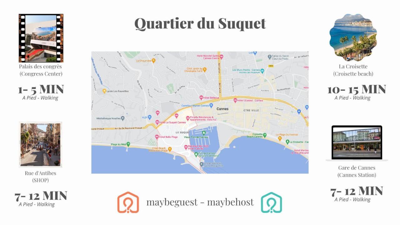 C054-Bel Appartement Lumineux Au Coeur Du Suquet كان المظهر الخارجي الصورة